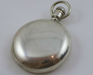 Vintage Waltham Coin Silver Open Face Size 18 Pocket Watch Case 2