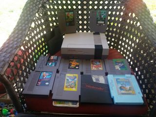 Vintage Nintendo Nes Console,  With 10 Games 4 Parts Or Repairs