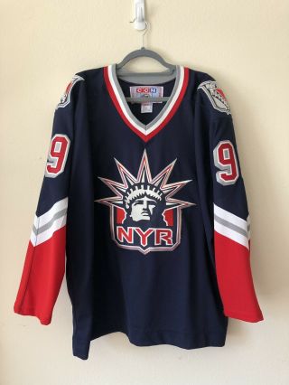 Wayne Gretzky - York Rangers - Vintage Lady Liberty Hockey Jersey - Men 