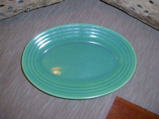 Vintage Bauer Pottery Ringware Small Jade Green Oblong Platter 2