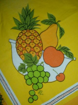 Vintage Tablecloth Cherries Fruit