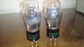 Perfect Closely Matched Pair Sylvania 45 (145 245 345) Audio Tube Tv - 7