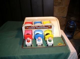 Vintage 1965 Fisher Price Little People 979 Dump Truckers Playset Complete Vguc
