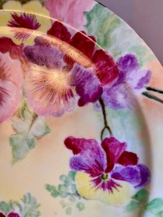 Vintage Awesome Japan Hand Painted Handle Cake Plate Tray 2