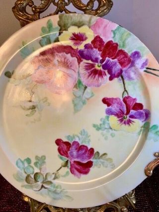 Vintage Awesome Japan Hand Painted Handle Cake Plate Tray 4