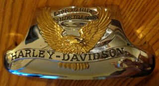Vintage Oem Harley Davidson Live To Ride Fender Tip Rear Flhtcu Flhr Flhx Flh Fl