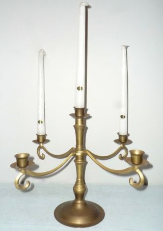 Vintage Classic Brass 5 - Candle Table - Top Candelabra Adjustable Arms Hong Kong