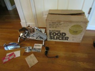 Vintage Rival Electric Meat Cheese Slicer 1030v 7.  25 " Blade Stainless Steel Usa