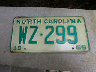 Vintage North Carolina Nc State License Plate 1969 Rat Rod