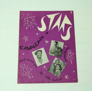 Cavalcade Of Stars Vintage Jazz Program Dinah Washington The Mills Brothers