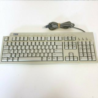 Ibm Kb - 7953 (28l1823) Ps/2 Vintage Mechanical Keyboard Clicky Keys White/beige