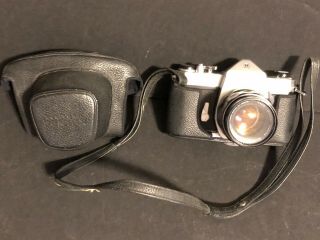 vintage Pentax Honeywell spotmatic camera Takumar 1.  8 55mm lens w cover 2
