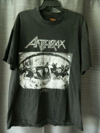 Vintage 1993 Anthrax Sound Of White Noise Concert Tour Shirt Adult Xl