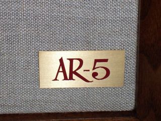 ACOUSTIC RESEARCH AR - 5 GRILLES,  CLOTH & LOGOS 3