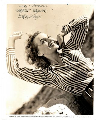 Actress Elyse Knox,  Signed Vintage Studio Photo.