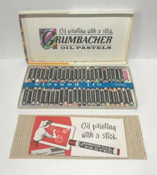 Vintage Grumbacher Brilliant Color Oil Pastels Set 22 - 48