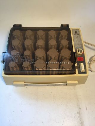 Vtg Vintage General Electric Mist Dry Hairsetter Hot Rollers Ge B1hcd4