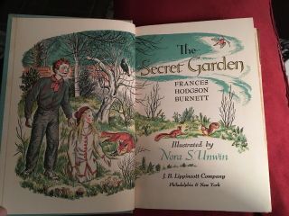 The Secret Garden by Frances Hodgson Burnett 1949 Illustrated Hardcover DJ 5