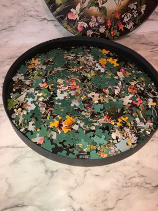 Vintage Springbok Circular Round Puzzle Wild Flowers By Maynard Reece 1965 Ex