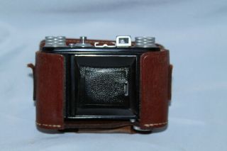 Vtg Folding Welta Welti 1 Camera 35mm Film Vebur Lens Trioplan 1:2.  9/50 Leather