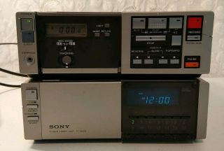 Sony Portable Betamax SL - 2000 TT - 2000 Set Beta Video VCR Tuner & Recorder w Wire 2