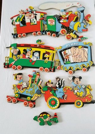 Vintage Disney Character Train Wallboard Hanging Decor Nursery - Child 