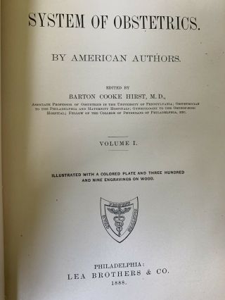American System Of Obstetrics - First Edition 2 Volume Set 1888 - 1889 2