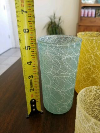 10 Vintage Color Craft Spaghetti String Drinking Glasses 4