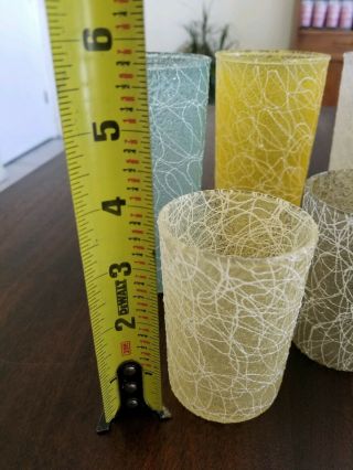 10 Vintage Color Craft Spaghetti String Drinking Glasses 5