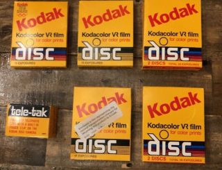 5 Kodak Disc Film Kodacolor Vr Packs Vintage Expired Film 105 Exposures