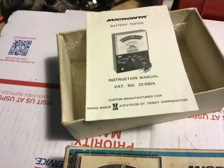 Vintage Micronta Battery Tester 22 - 030A Instructions Box Rat Rod 4