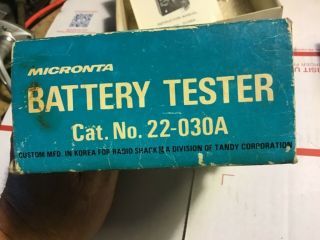Vintage Micronta Battery Tester 22 - 030A Instructions Box Rat Rod 5