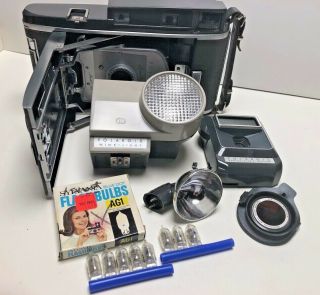 Vintage Polaroid Land Camera Model 150 W/ Carrying Case,  Accessories