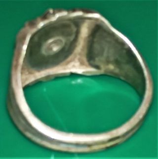 Vintage Boy Scouts of America sterling silver and black enamel ring.  Size 9. 2