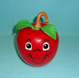 Fisher Price Vintage 1972 Happy Apple Long Stem Roly Poly Chime Toy