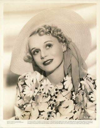Marie Wilson Vintage 1938 Boy Meets Girl Warner Bros.  Portrait Photo