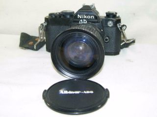 Nikon Fm Brass Slr - Albinar - Adg Mc Auto Zoom 1:3.  5 - 4.  5 28 - 8 - Mm Lens - Nikon Mf - 12