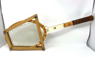 Vintage Wilson Jack Kramer Autograph Tennis Racket Wooden Medium 4 5/8