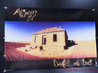 1988 Midnight Oil Diesel And Dust Cbs Record Store Promo Poster Vintage