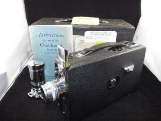 Vintage Cine - Kodak Model K 8mm Movie Camera F/1.  9/25mm & 4.  578mm Lenses -