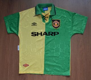 Manchester United Vintage 1992 1994 Away Football Jersey Shirt Sz M