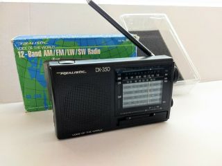 Vintage Realistic Dx - 350 Am/fm/lw/sw 12 Band Portable Radio Receiver