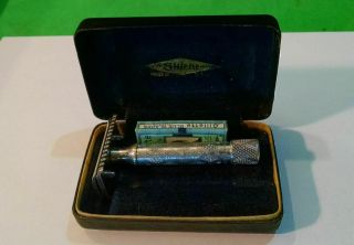 Vintage Razor - - Gillette Bostonian Silver Plated 1922 With Case And Nos Blades