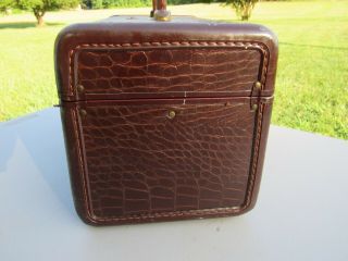 Vintage Samsonite Schwayder Bros ALLIGATOR Leather Makeup/Train Case Model 4112 5