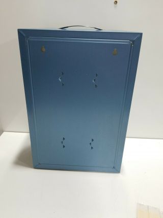 Vintage AKRO - MILS 17 drawer BLUE Metal organizer / Bin /Storage - Handle 5