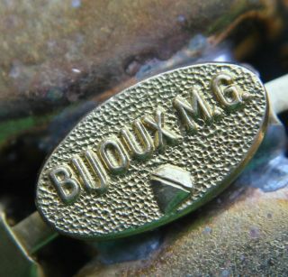 1960s BUTTERFLY OMG NECKLACE SET BIB VINTAGE GLASS SIGNED BIJOUX MG F178 3