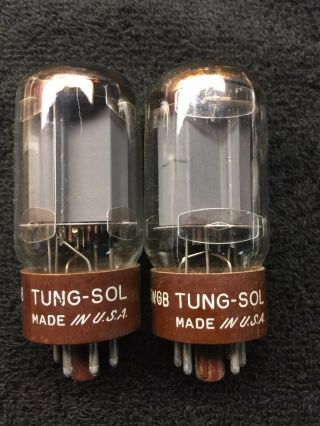 2 NOS NIB Matched Tung - Sol JAN CTL 6L6WGB Tubes USA 1950 ' s 3