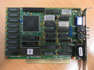Rare 8 Bit Pc Chips G3101 Ega Hega Isa Video Graphics Card In
