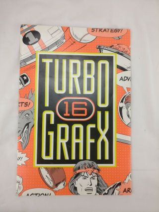 Vintage Nec Turbo Grafx 16 Poster Retro Video Game Art Tg16 Pc Engine