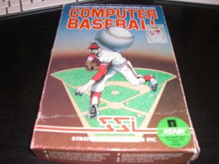 Computer Baseball Ssi Atari 8 - Bit 400/800/xl Computer Game Complete Boxed